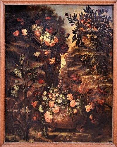 Grande Nature Morte de fleurs - Gaspare Lopez (1667-1732)